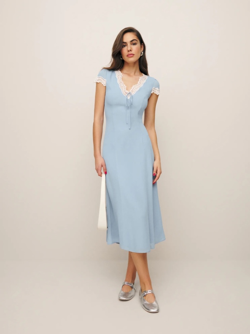 ISO Reformation Tiffie Dress in Mineral